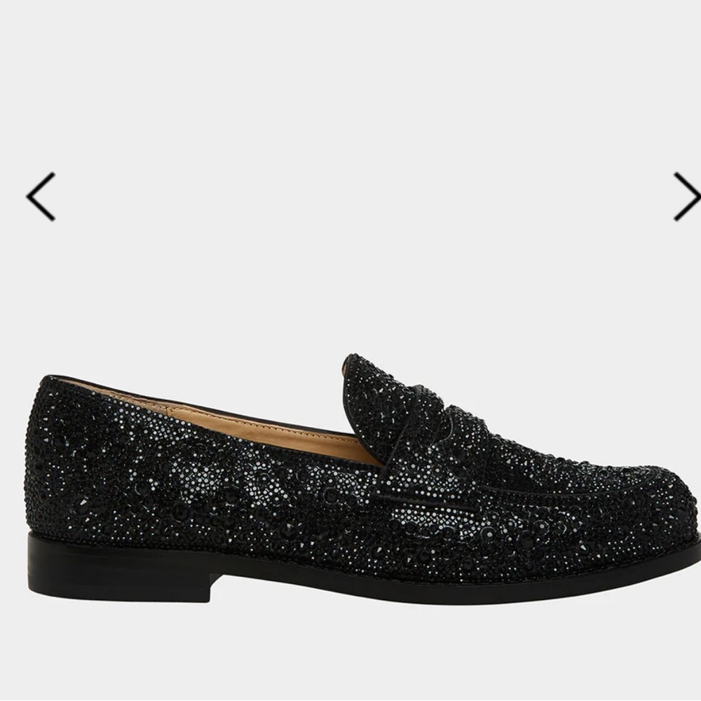 Betsey Johnson Aron Sparkling Black Loafers